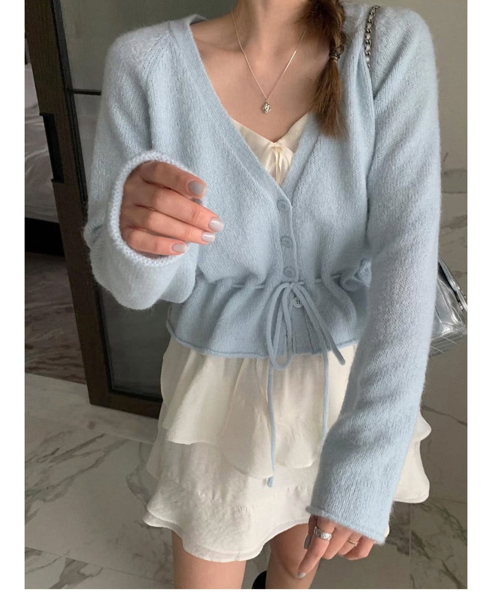 Kvinders cardigan med skræddersyet design og bindebælte Stilla