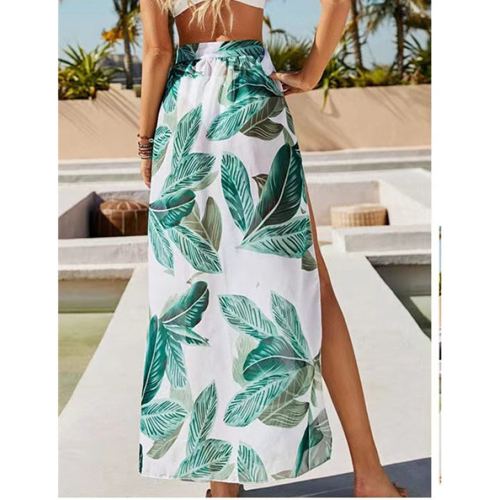 Femme Gennemsigtigt Dyremønster Maxi Cover-Up Stilla