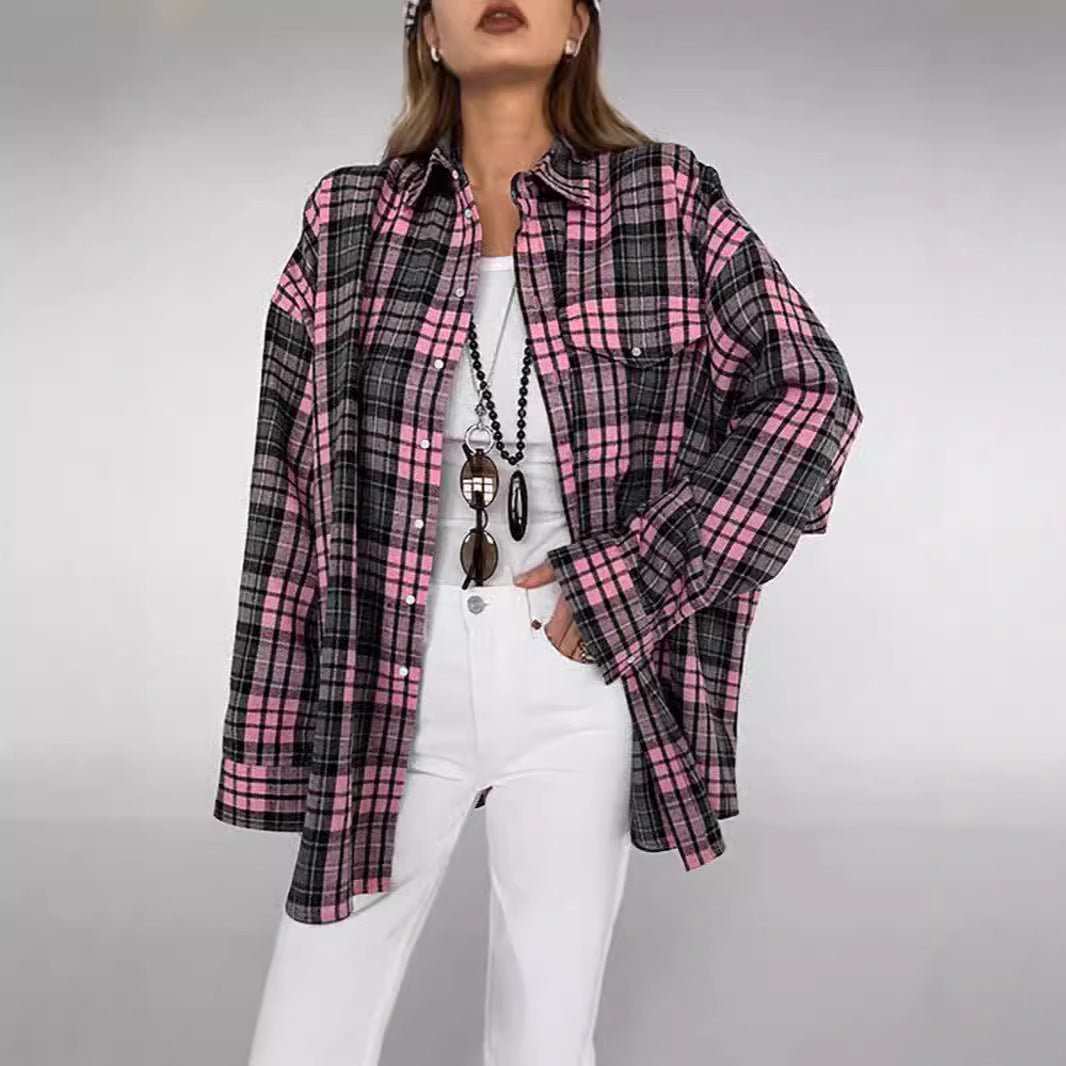 Femme Relaxed Fit Karo Flannel skjorte Stilla