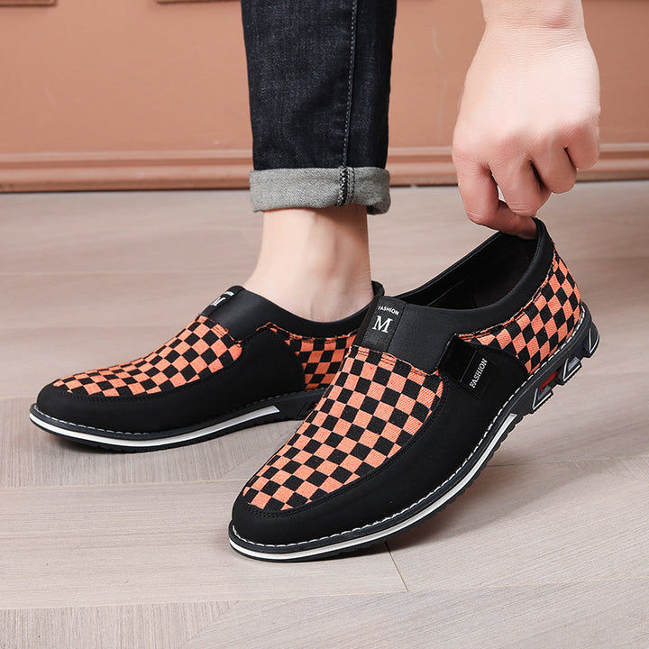 Herrer Trendy Slip-On Tjekkede Sneakers Stilla