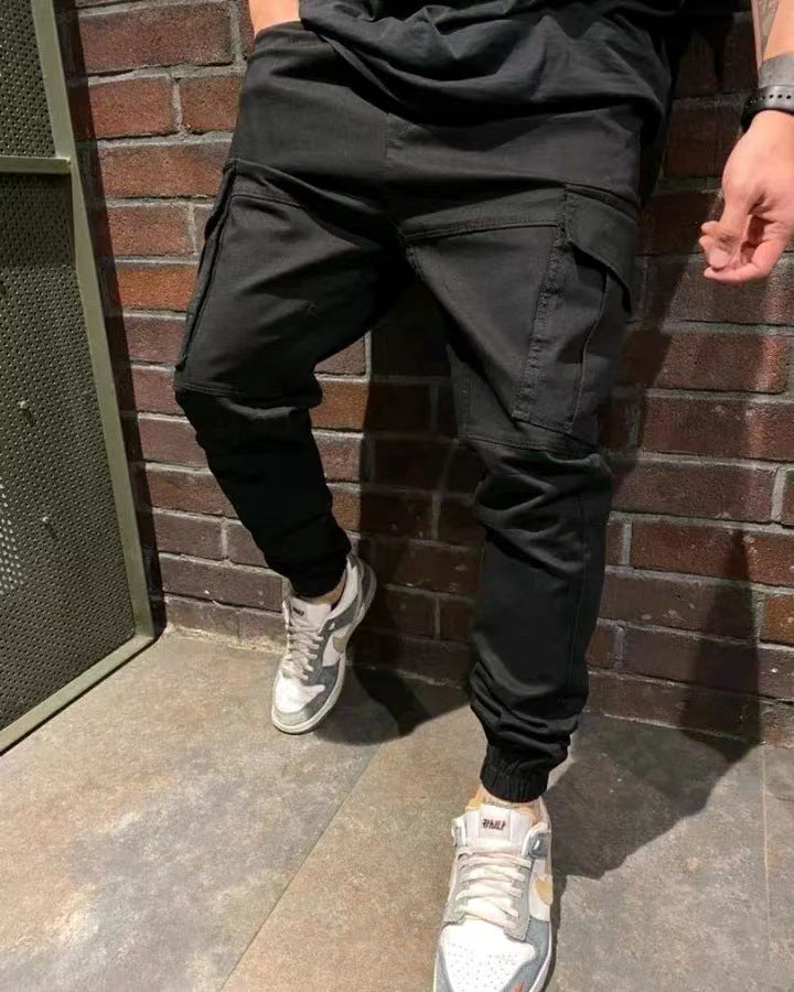 Herrer Cargo-bukser med elastiske cuff og praktiske lommer Stilla