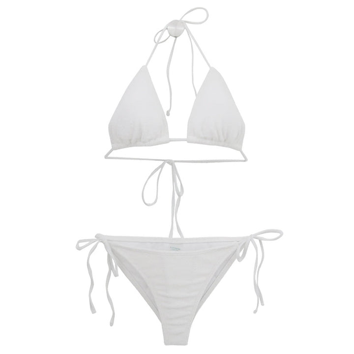 Dame Triangel-bikini med elastiske flæsedetaljer og justerbare stropper Stilla