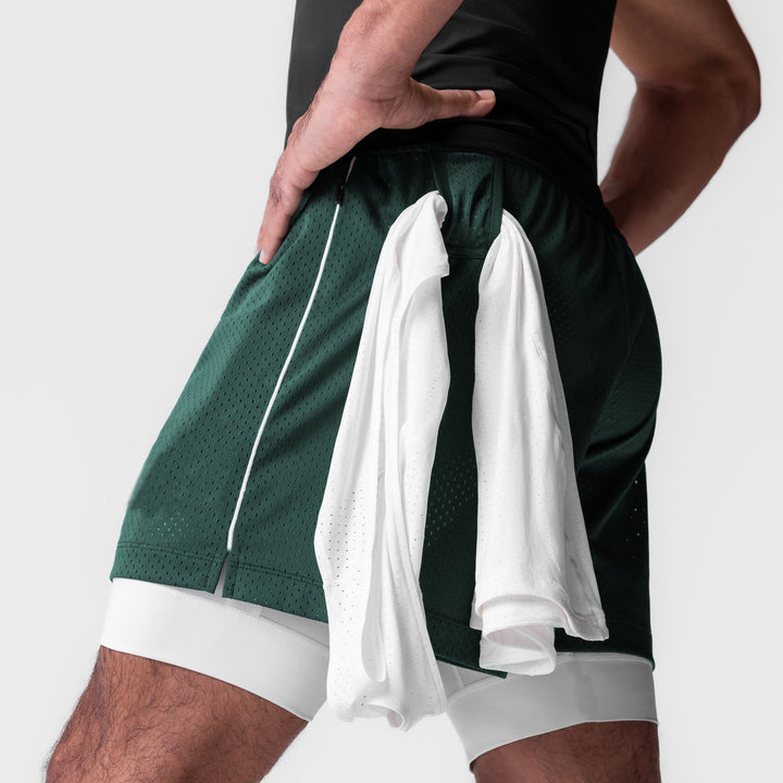 Herrer Sporty Korte Løbbukser med åndbart Mesh-materiale Stilla