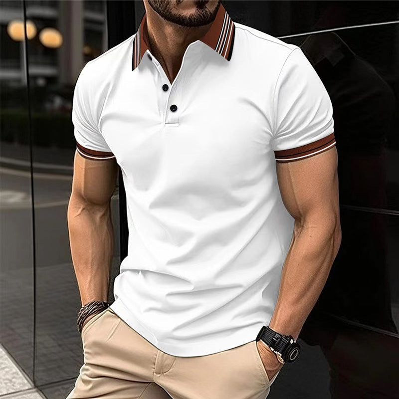Herrer Polo shirt med moderne krave design Stilla