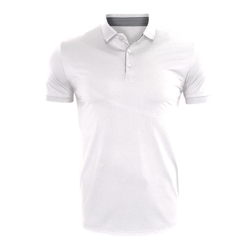 Herre fritids polo t-shirt lavet af åndbart funktionsmateriale med moderne krave Stilla