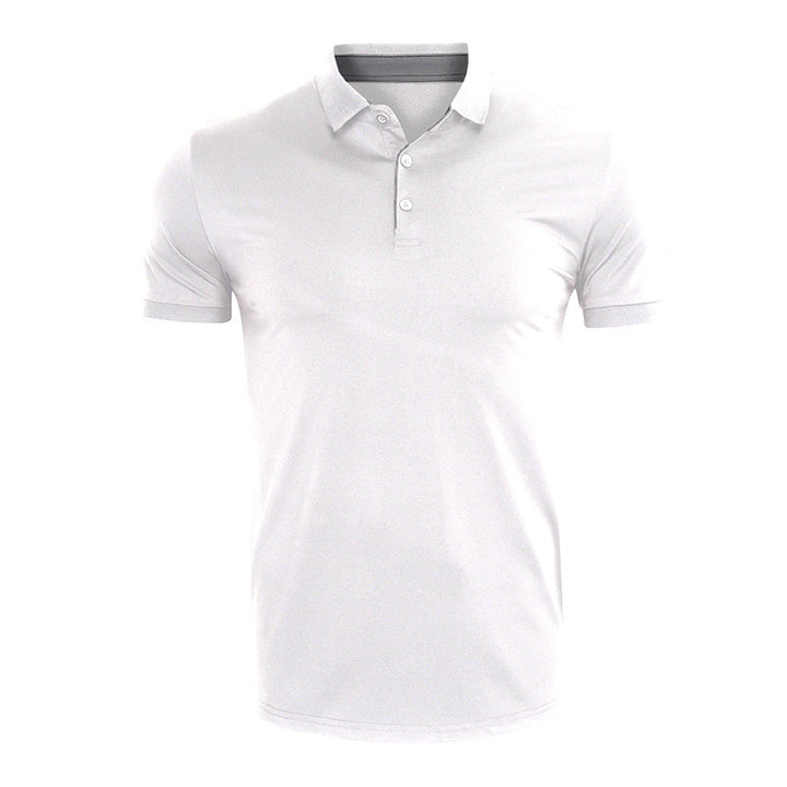 Herre fritids polo t-shirt lavet af åndbart funktionsmateriale med moderne krave Stilla