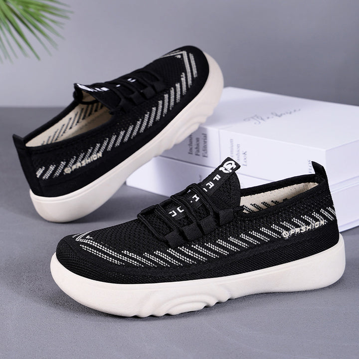 Dame Åndbare Slip-On Sneakers med innovativ strik teknologi Stilla