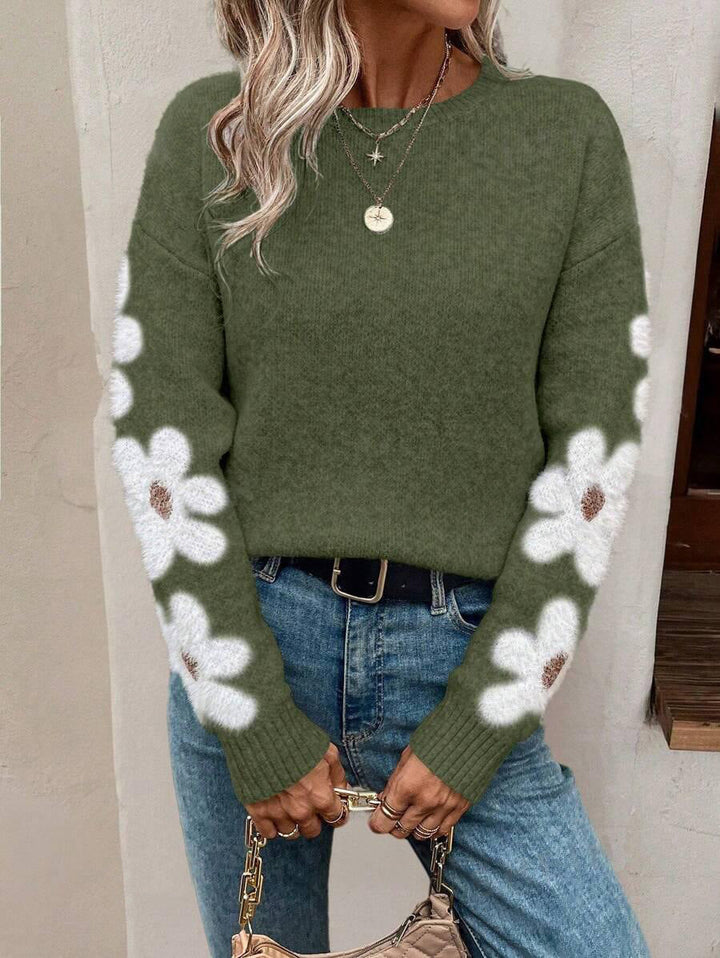 Stilla | Bequemer Sweater mit Blumenmuster