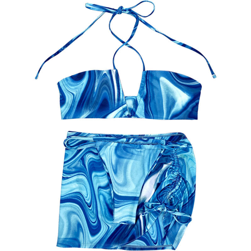 Dame Bikini-sæt med snøret nederdel og fremragende design Stilla
