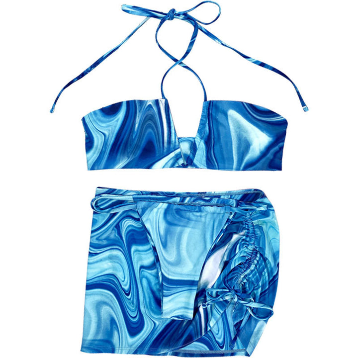 Dame Bikini-sæt med snøret nederdel og fremragende design Stilla