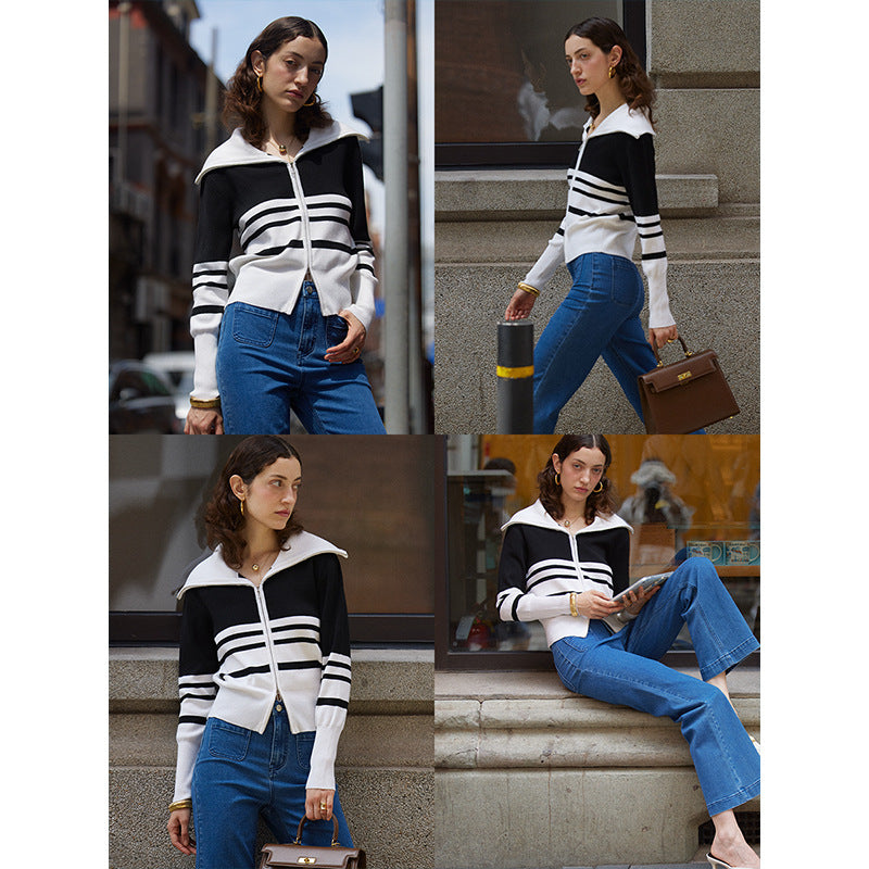 Kvindernes stilfulde zip-up cardigan Stilla