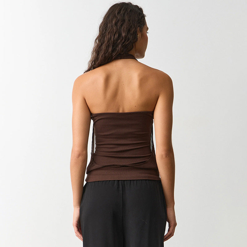 Dame Legende draperet halterneck top Skovae