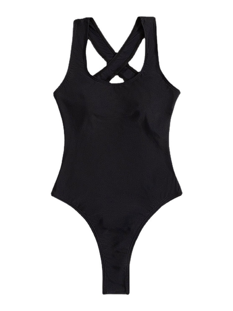 Dame Højskåret Enkeltbadedragt med sporty design Stilla