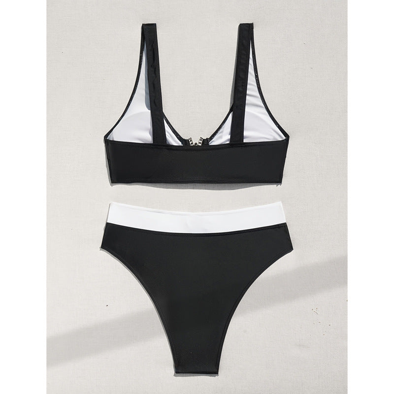 Kvinder Højskåret Minimalistisk Bikini Sæt Stilla