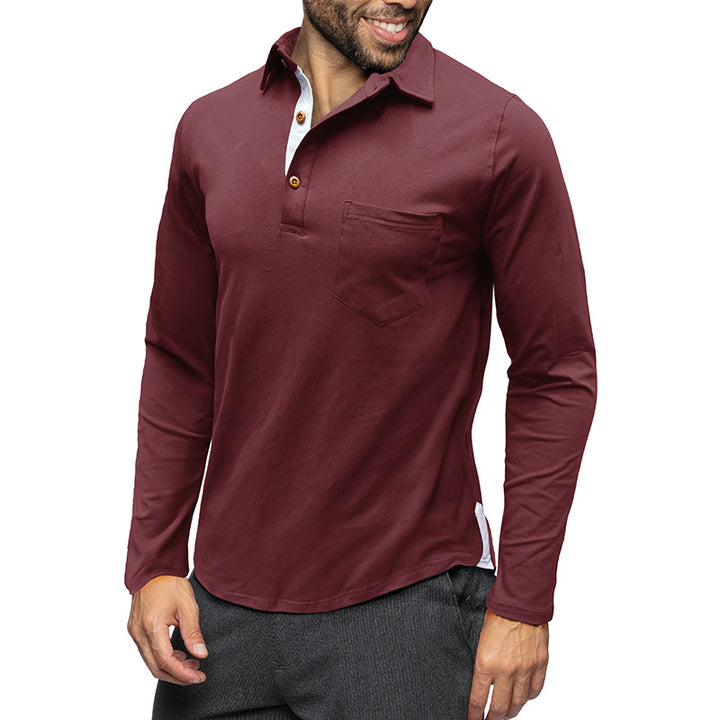 Herre Langærmet Polo T-shirt Stilla