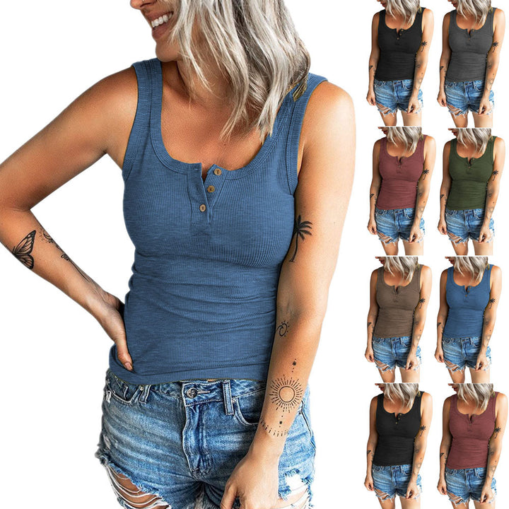 Kvinder Rib-Henley-Top Stilla