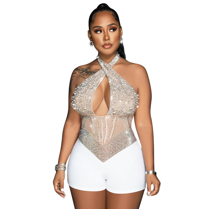 Kvinders Skinnende Halsbånd Bodysuit Stilla