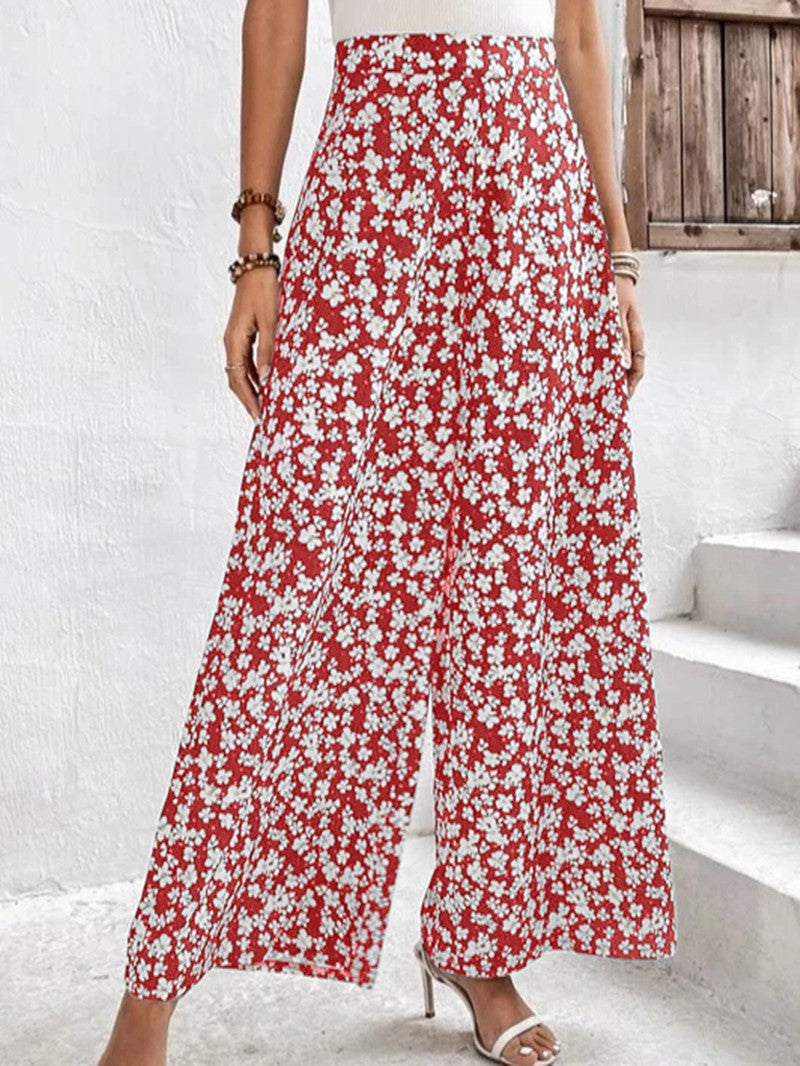 Dame Blomsterprint Løsskåret Culottes Stilla