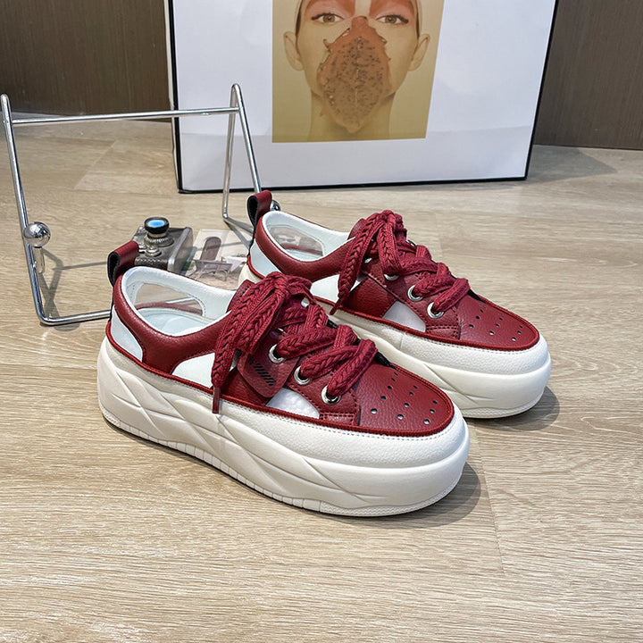 Dame Chunky Plateau-sneakers med åndbart overfladestruktur og skridsikker sål Stilla