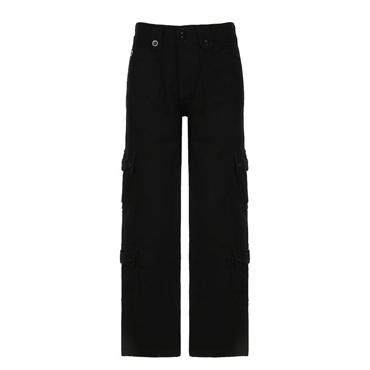 Damen Cargo-Hose mit praktischen Seitentaschen und hohem Bund Skovae