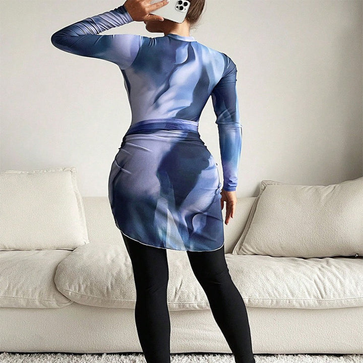 Dame Sportslige Leggings med moderne V-wrap top Skovae