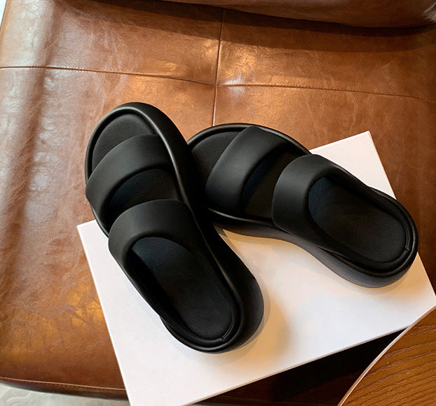 Femme Polstrede Slide Sandaler med Justerbare Remme Stilla