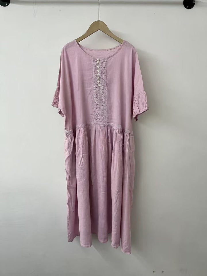 Dame Casual Shirt-Kjole i bomuld Stilla