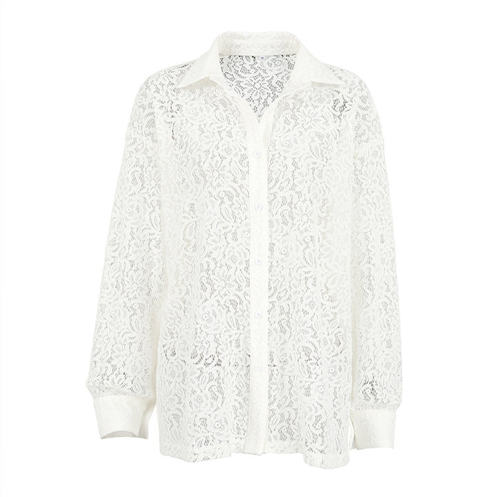 Dame spidsbluse i casual oversized-snit med praktiske lommer Stilla