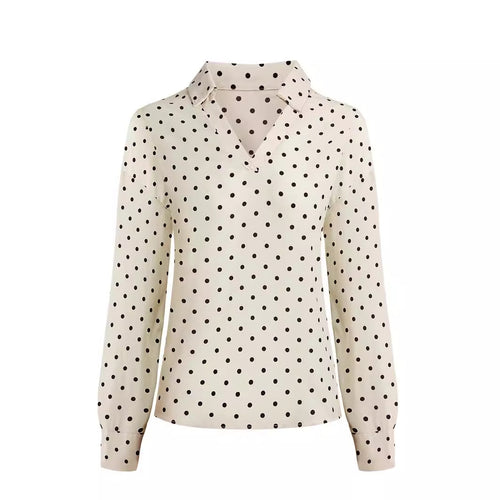 Damebluse med polka prikker Stilla