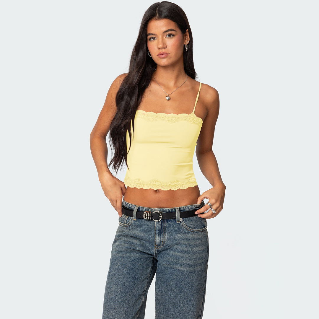 Dame spids-cami-top med justerbare stropper Stilla