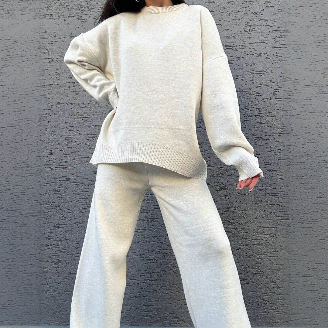 Dame afslappet strikpullover med oversized pasform og brede ærmer Stilla