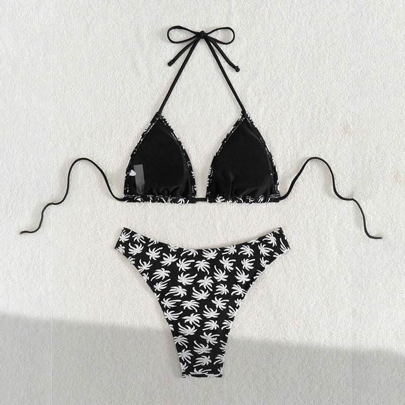 Dame Triangel-Bikini med floral Palma-design Skovae