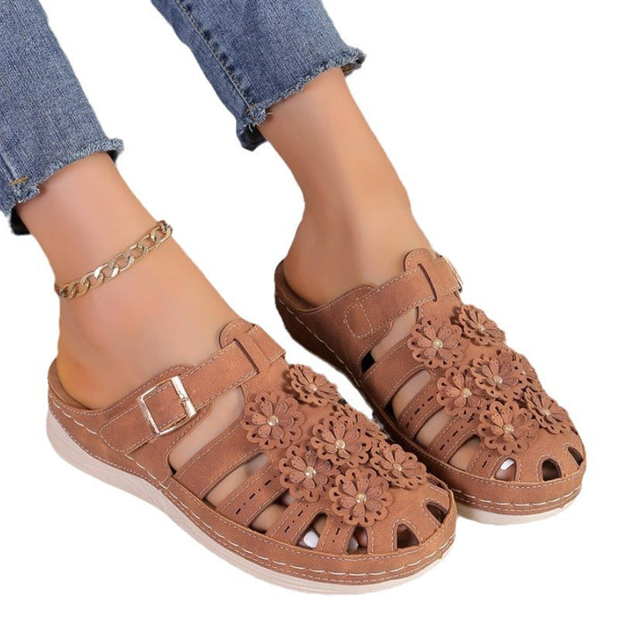 Dame sandaler med florale detaljer Stilla