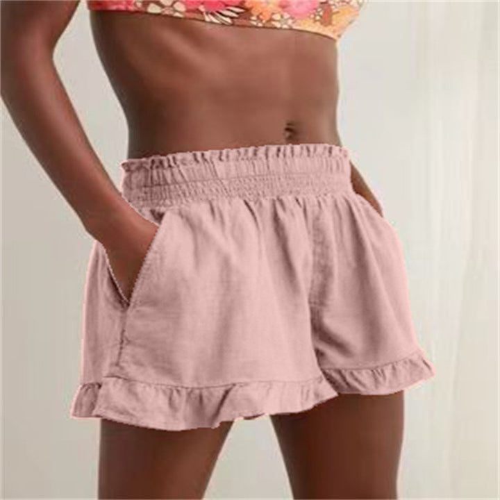 Kvinder Ruffle Hem Freizeitshorts Stilla