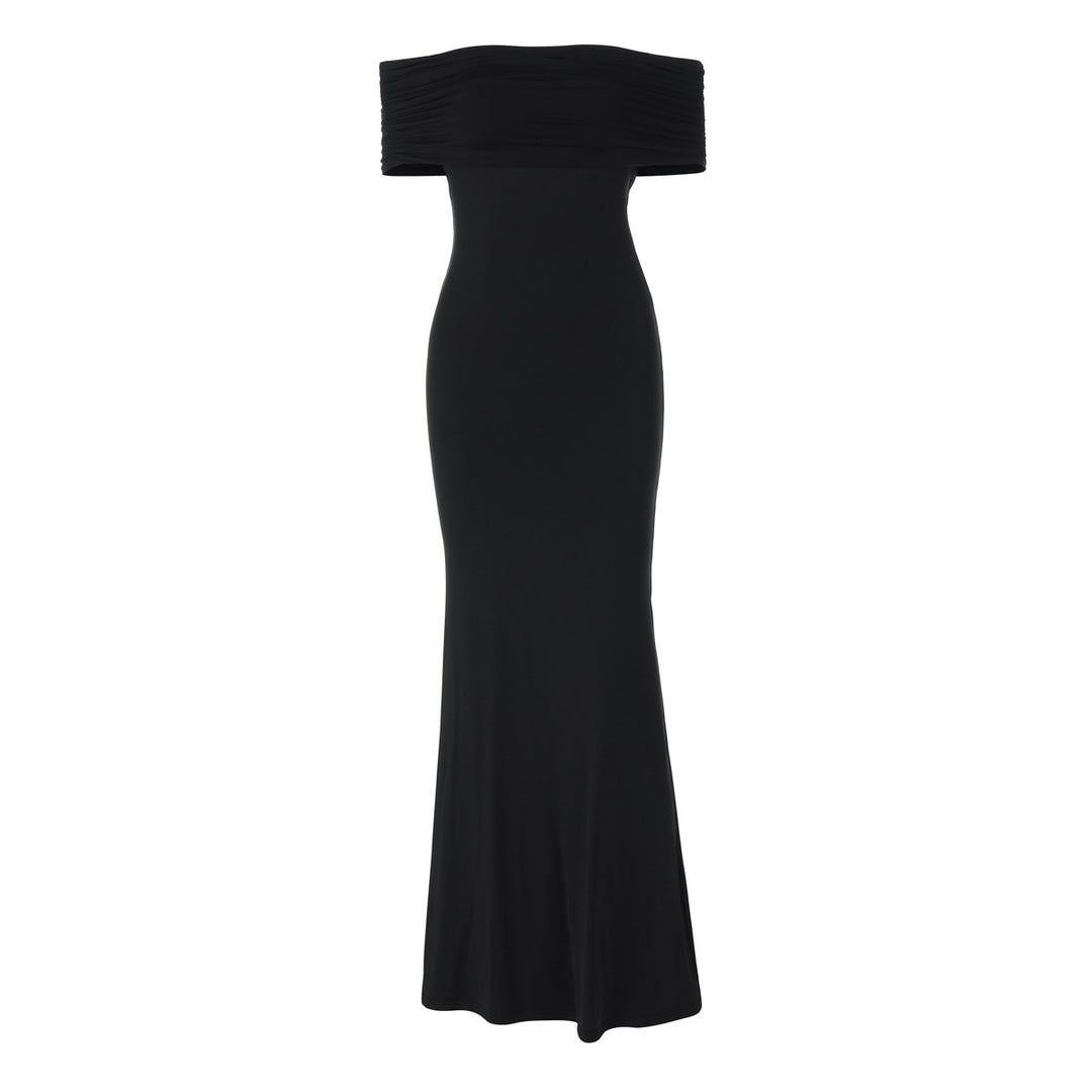 Dame Off-Shoulder Maxikjole med elegant Volangkant Stilla