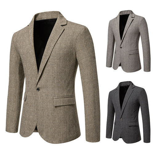Herren skræddersyet houndstooth mønster blazer Stilla