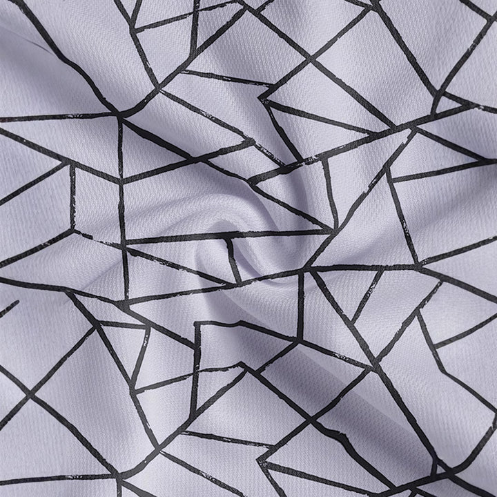 Herrer poloshirt med moderne geometrisk mønster og åndbart materiale Stilla