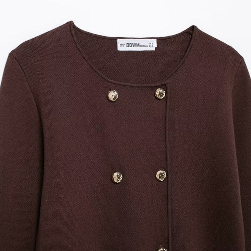 Femme Dobbeltknapstrikcardigan Stilla