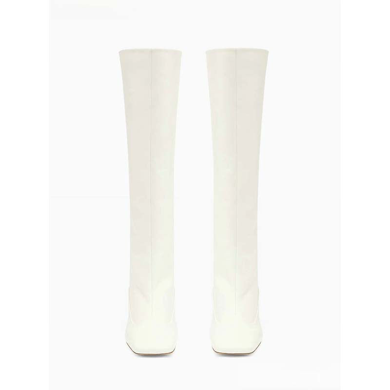 Femme Over-the-Knee Sleek Stiletto-støvler med unikke skulpturerede hæle Stilla