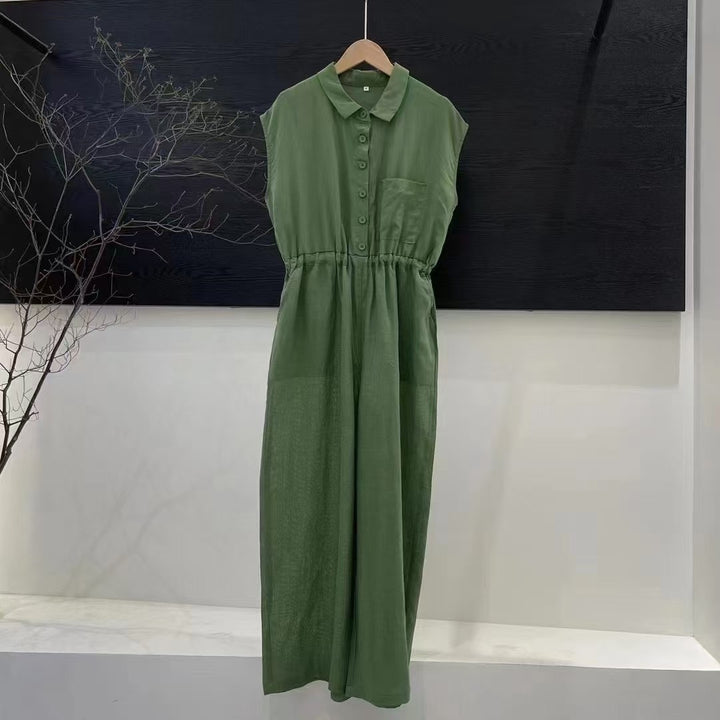 Dame Utility Jumpsuit med knapdetaljer Stilla