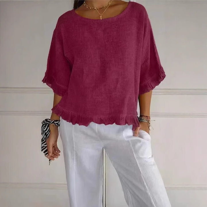 Femme Relaxed Fit Rødfald Top Stilla