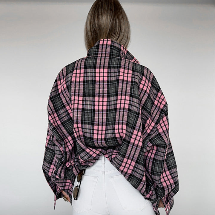Dame Oversized Karoshirt med moderne snit og kvalitetsmaterialer Stilla