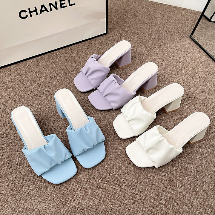Dame Elegante og komfortable sandaler med rynkning Stilla