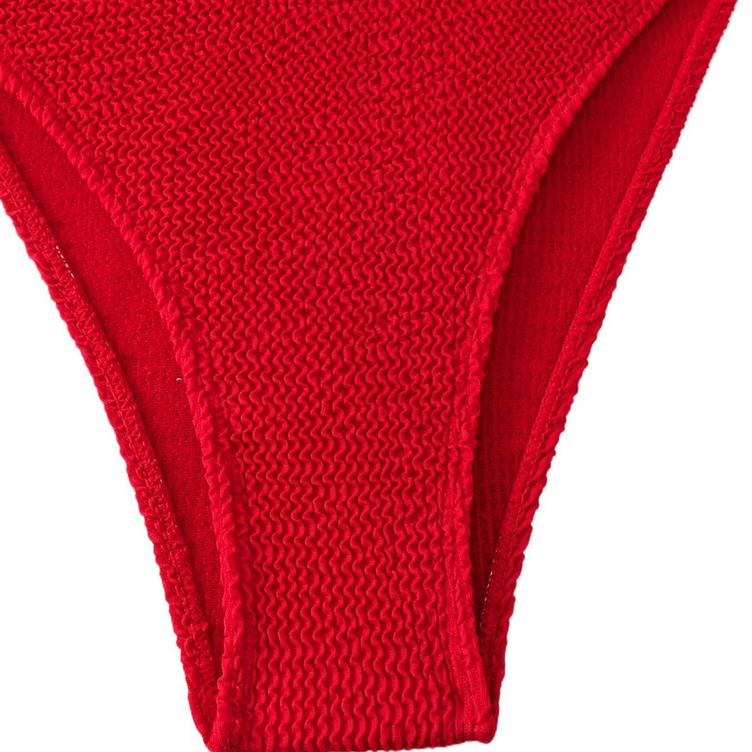Femme Tekstureret Triangle Bikini Sæt med Perleaccent Stilla