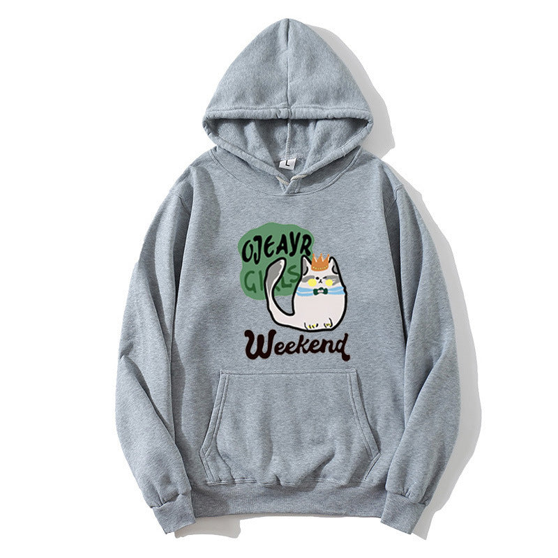Kvindes hoodie med legende kat motiv Skovae