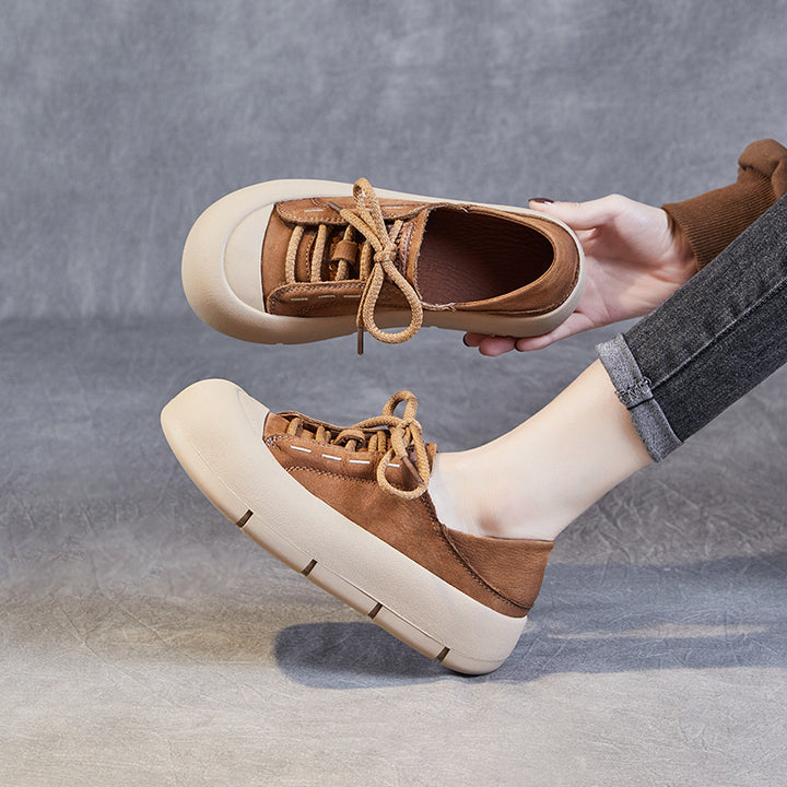 Dame Chunky-Sål Snørebånd Sneakers med åndbart Overmateriale Stilla