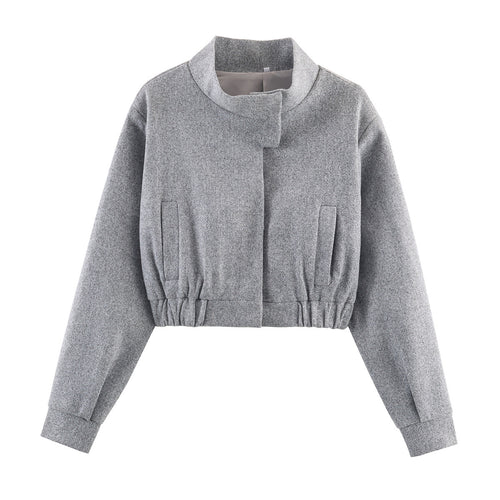 Dame cropped uldjakke Stilla