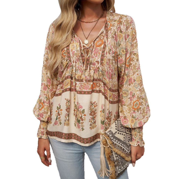 Damebluse med blomster mønstre Stilla
