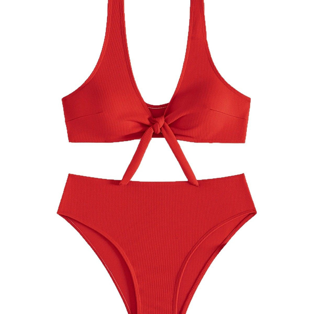 Femme Højrynkede Rib-Bikini-Sæt Stilla