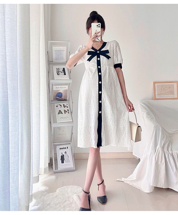 Femme Elegante Knap-Up Kjole Stilla